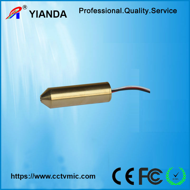 Bullet type audio surveillance microphone for cctv security camera