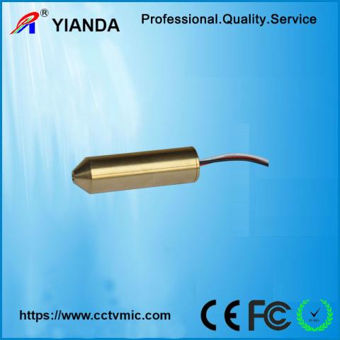 Bullet type audio surveillance microphone for cctv security camera
