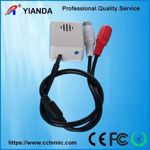 Adjustable High-fidelity sound monitor plug and play cctv microphone with DC & RCA